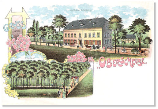 Alte Postkarte von Oberscheibe gelaufen 06.06.1901